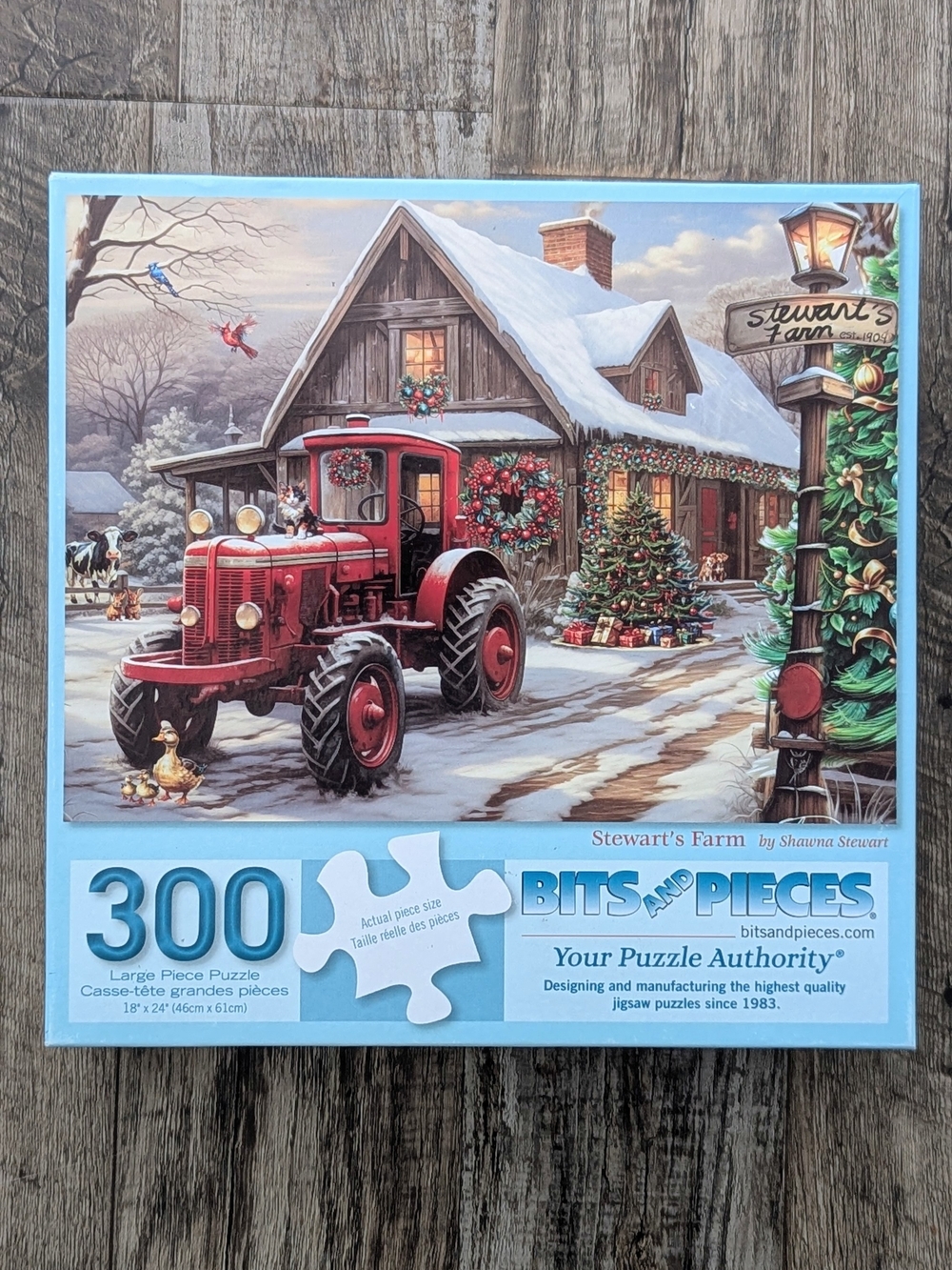Bits and Pieces Stewart's Farm 300-Piece Large Piece Jigsaw Puzzle Shaun Stewart